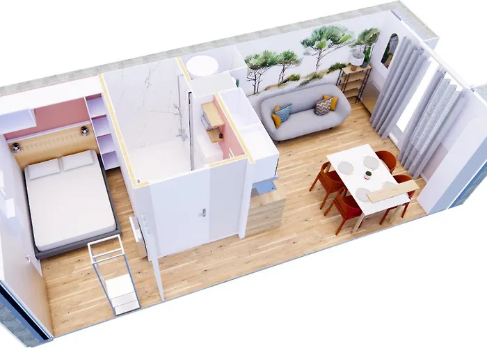 A L'ombre Des Pins, Neuf, élégant, Parking Gratuit, Netflix, Au Calme à 100m De L'océan Appartamento